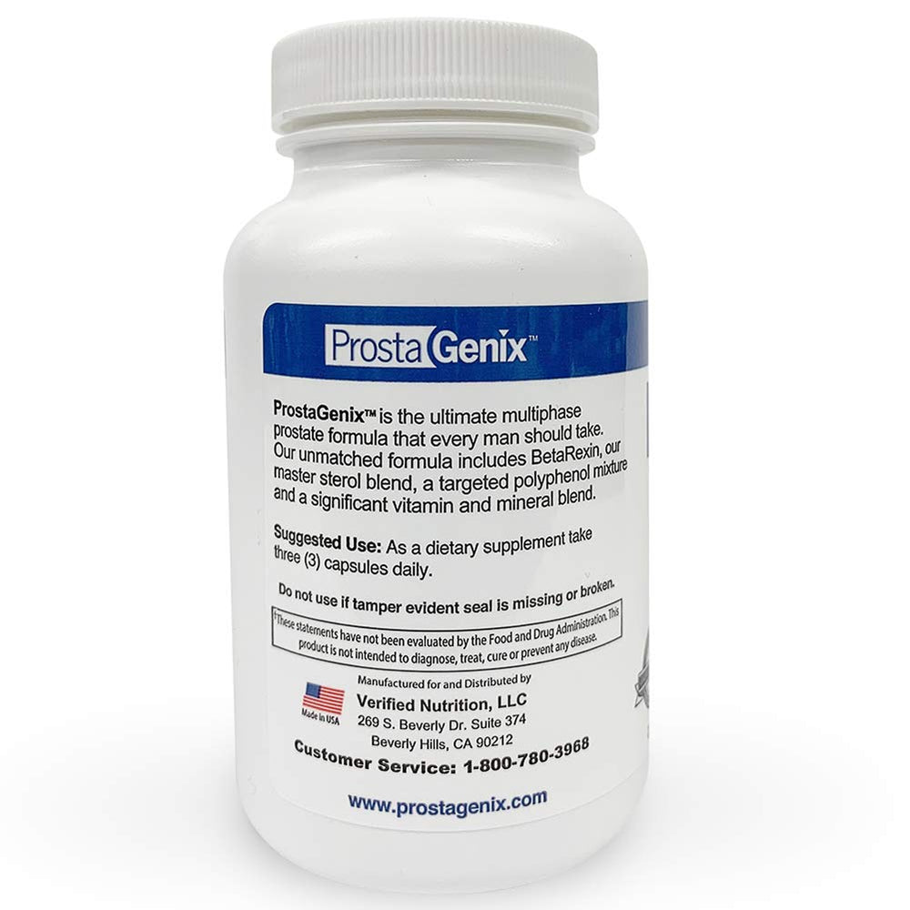ProstaGenix bottle-pour showing easy daily capsule routine.