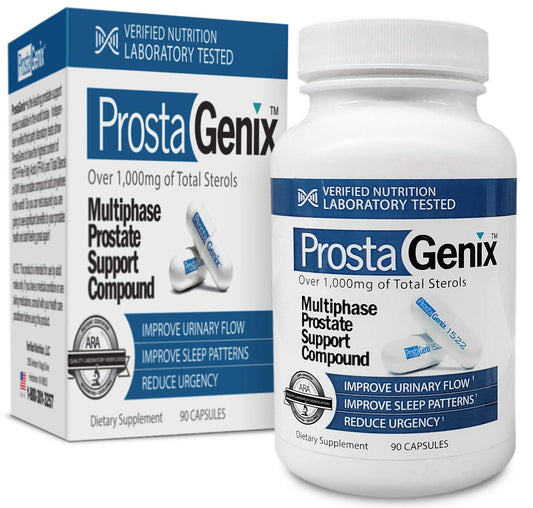 ProstaGenix Multiphase bottle front view for quick recognition and daily use
