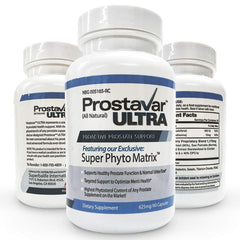 Prostavar Ultra bottle label close-up highlighting phytosterols