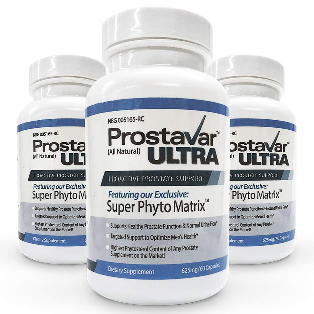 Prostavar Ultra three-bottle set for proactive prostate support