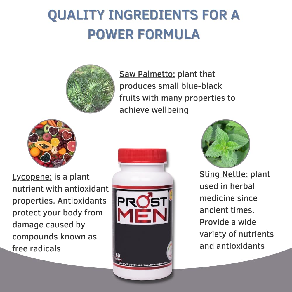 PROSTMEN stinging nettle leaf, delivers plant-based nutrients for well-being.