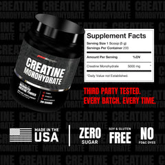 ProSupps Creatine Monohydrate pouch showing soy-free and gluten-free formula