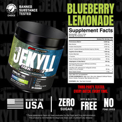 Tub placed on gym bench showcasing premium pre-workout quality