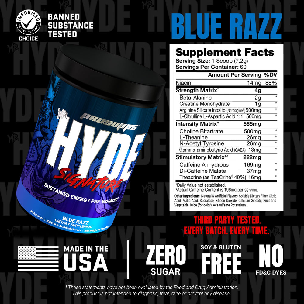 PROSUPPS Mr Hyde beta-alanine and creatine ingredients for training support.