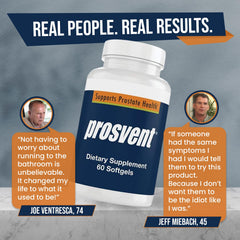 Prosvent-capsules-closeup highlighting easy-to-swallow soft gels.