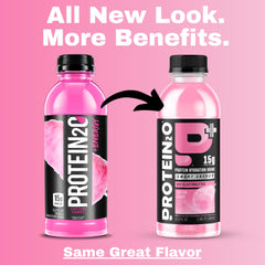 Protein2o bottle in a gym bag illustrating convenient energy