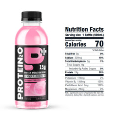 Protein2o clear protein water glass highlighting post-workout hydration