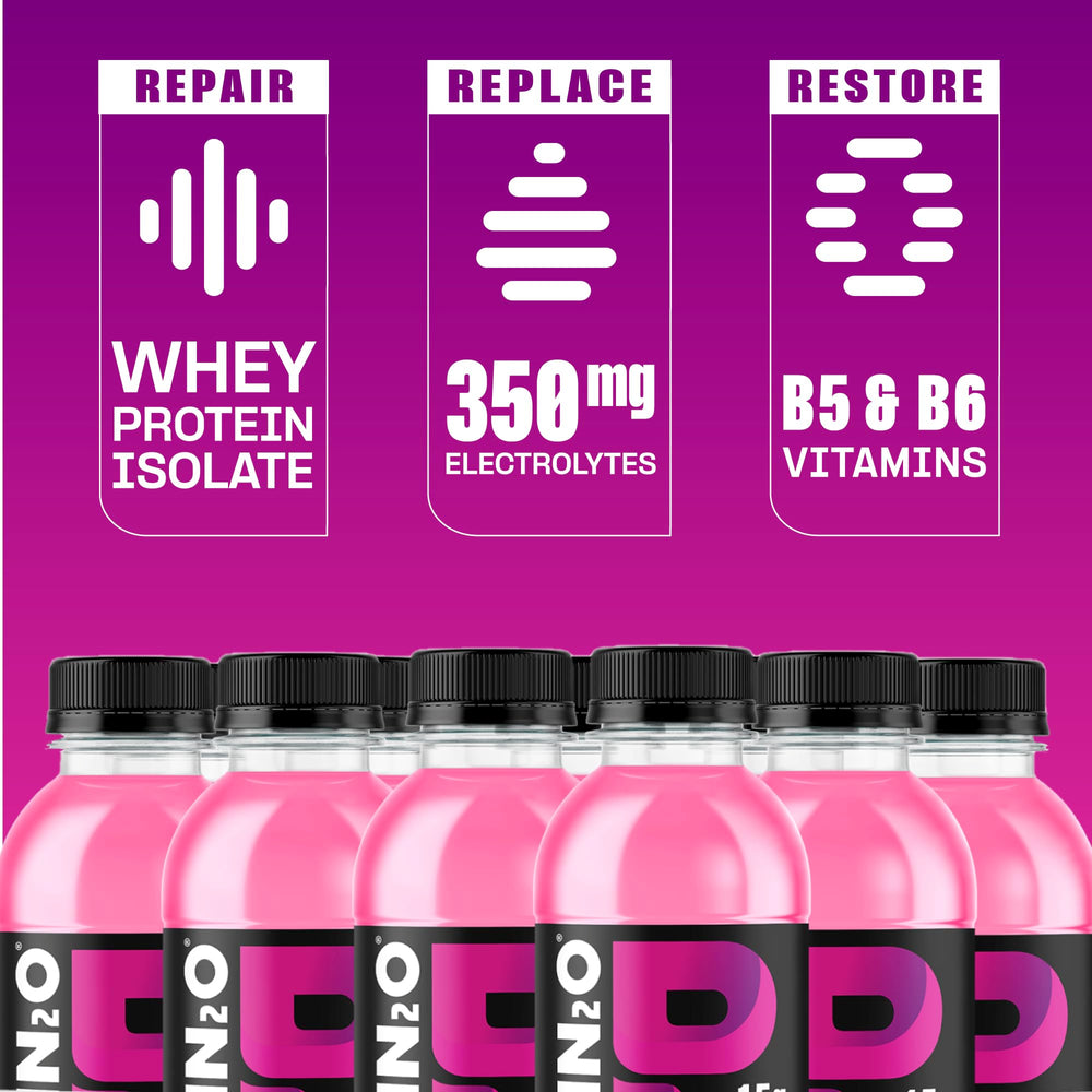 Protein2o on-the-go packaging, perfect for travel and workouts