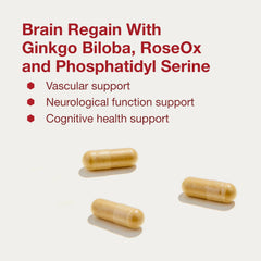 RoseOx rosemary extract detail in Protocol Brain Regain packaging signals antioxidant support