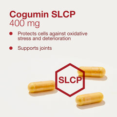 Vegan-friendly symbol on Cogumin SLCP packaging communicates allergen-free status