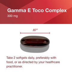 Protocol for Life Balance Gamma E Toco Complex capsule angle showcases compact packaging.