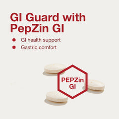 Pouring PROTOCOL FOR LIFE BALANCE GI Guard capsules from the bottle.