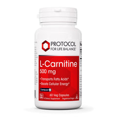 PROTOCOL FOR LIFE BALANCE L-Carnitine 500mg bottle ready for daily workouts