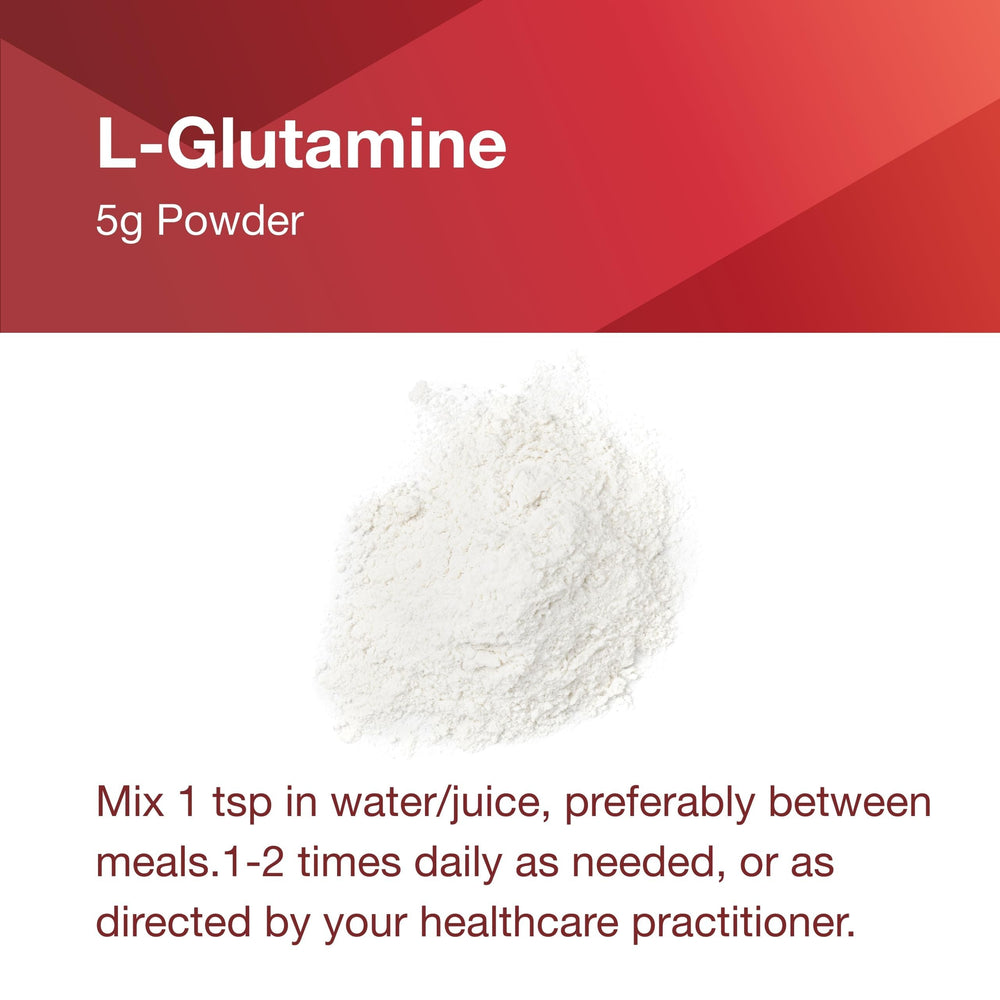 Close-up of Protocol For Life Balance L-Glutamine powder texture.