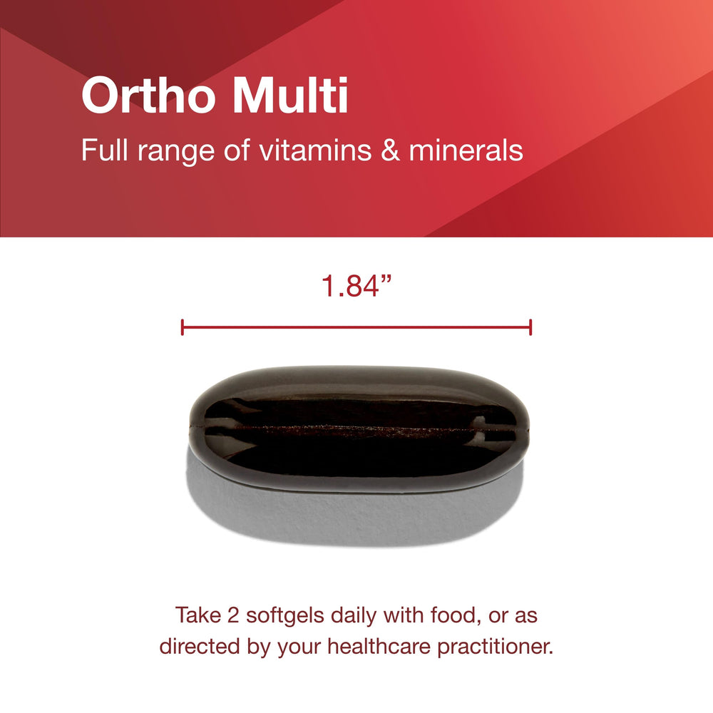 Morning routine with PROTOCOL FOR LIFE BALANCE Ortho Multi Softgels bottle on a table.