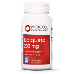 PROTOCOL FOR LIFE BALANCE ubiquinol bottle supports heart health and energy.