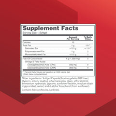 Close-up of PROTOCOL FOR LIFE BALANCE Ultra Omega-3 softgels with enteric coating