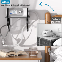 Ventilated base helps prevent overheating during extended CPAP use.