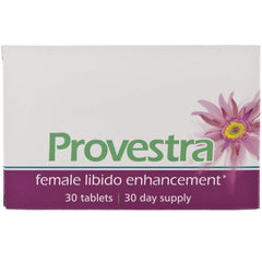 Provestra bottle with 30 tablets for daily use, supporting well-being.