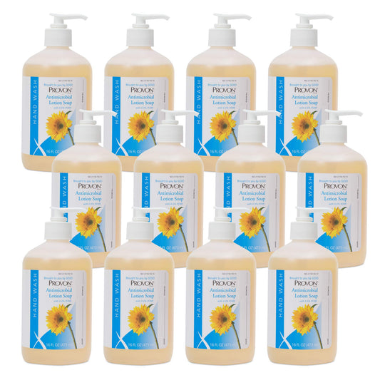 Provon antimicrobial lotion soap 0.3% PCMX amber bottle for effective hand cleansing.