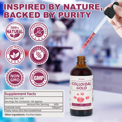 Provspro Colloidal Gold 24K dropper captures precise gentle daily use