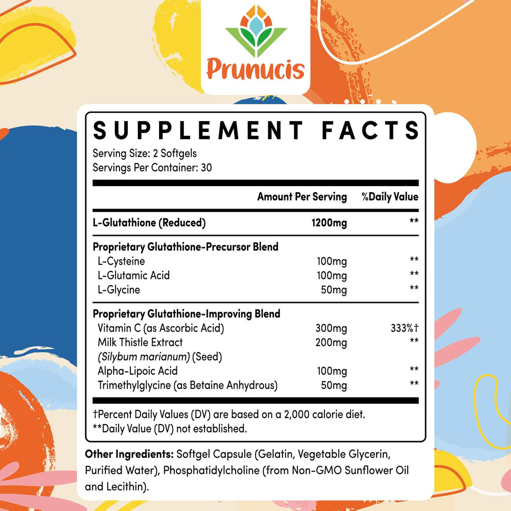 Prunucis glutathione capsules close-up highlighting delivery and uptake potential