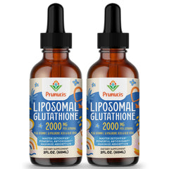 Prunucis liposomal glutathione liquid bottle displaying high-potency antioxidant support.