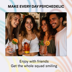 Psychedelic Water Calming Kava serving in cup shows portable calm.