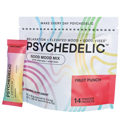 Psychedelic Water Good Mood Fruit Punch with Stevia for lighter sweetness and flavor.