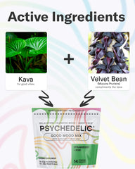 Psychedelic Water low-calorie sachet sweetened with stevia.