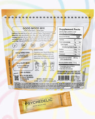 Psychedelic Water stevia packet highlighting low-calorie flavoring.