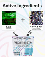 Psychedelic Water velvet-bean packet complements kava for mood-friendly boost