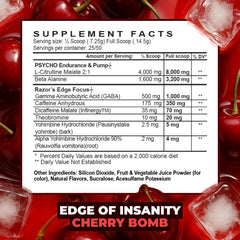 Psycho Pharma Edge of Insanity powder dissolving in water for quick mix