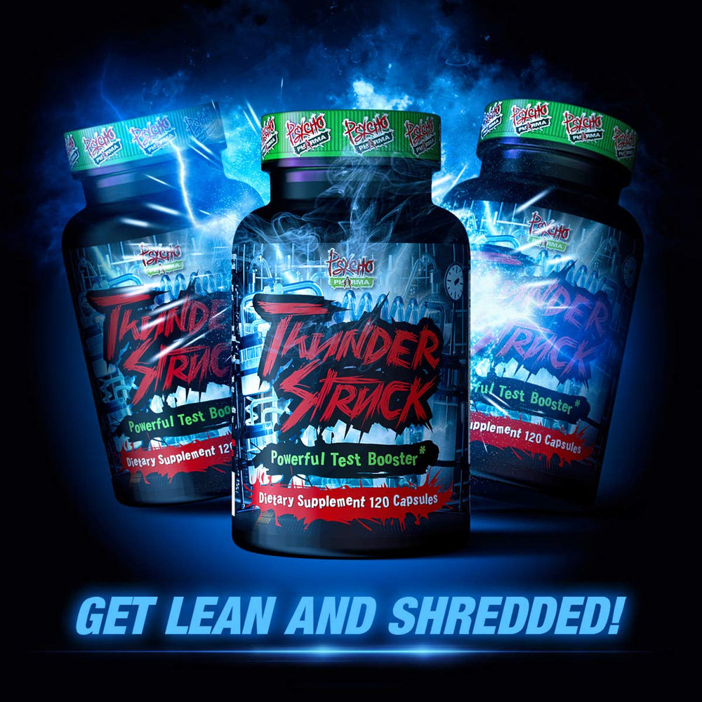 Thunderstruck product on gym mat, ready for convenient supplementation