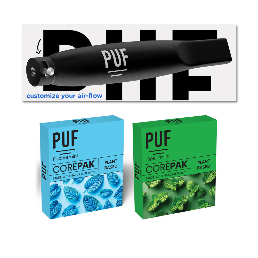 PUF daily-use scene with minty refresh and clean breath