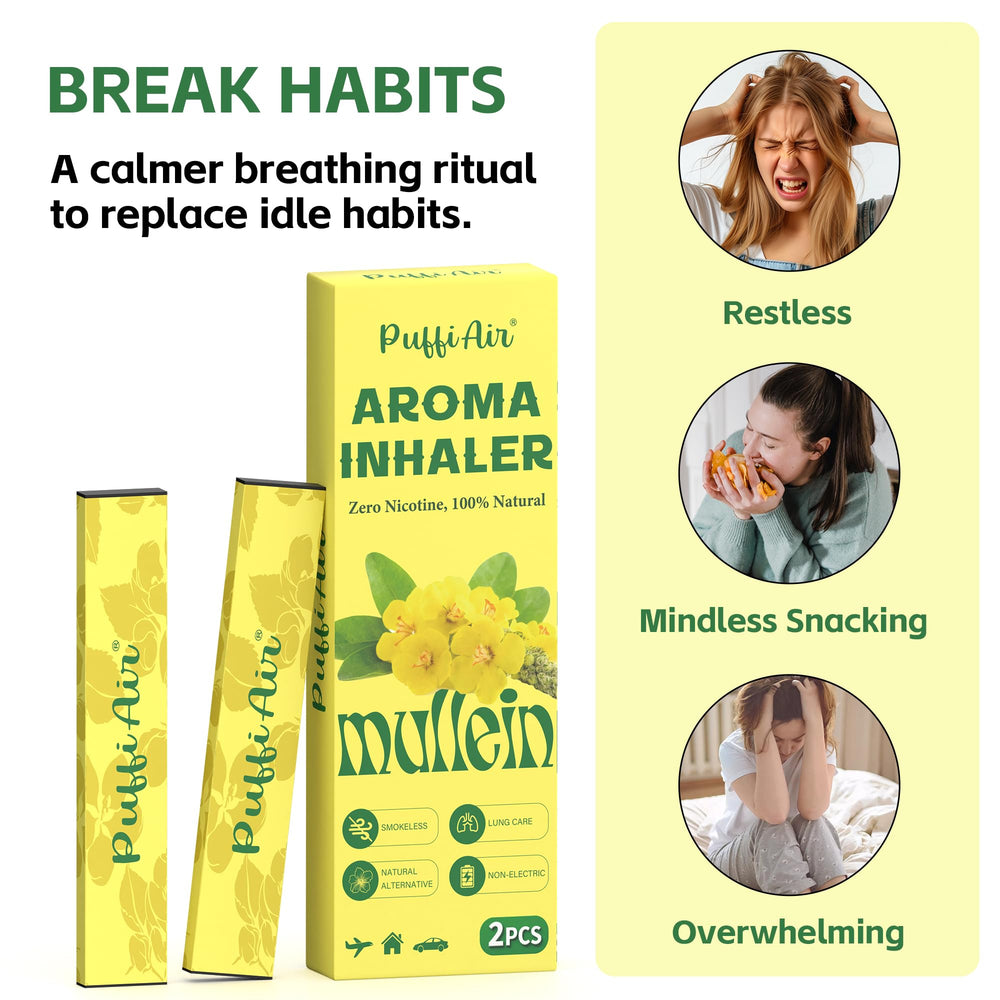 PUFFIAIR air inhaler on the go demonstrating convenient nicotine-free use
