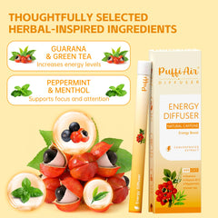 PUFFIAIR diffuser pen peppermint menthol cooling aroma enhances mood and clarity.