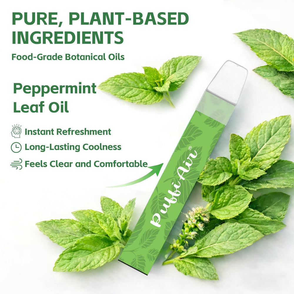 PUFFIAIR nicotine-free set supports non-smoke inhalation in everyday settings.