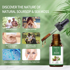 PUFFIAIR Soursop Sea Moss label front communicates vegan, gluten-free formula