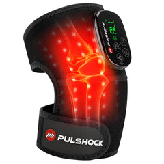 Pulshock knee brace demonstrates ergonomic design for all-day comfort.