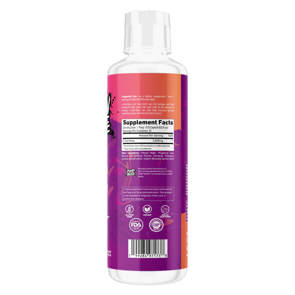 Pump Sauce Lean Sauce Passion Berry glass highlighting flavor and on-the-go option
