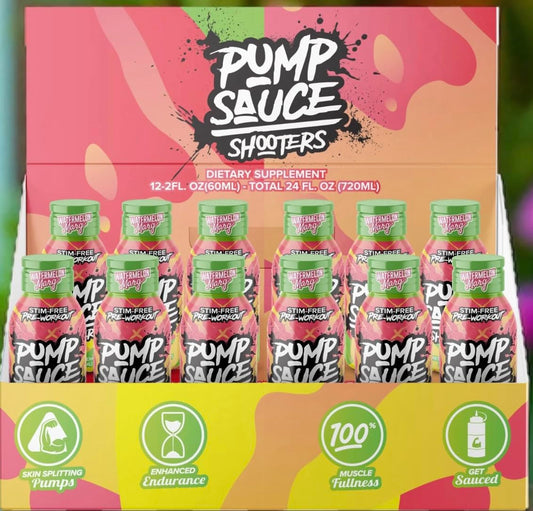 Pump Sauce Watermelon Margarita shooter bottle for on-the-go hydration and pump