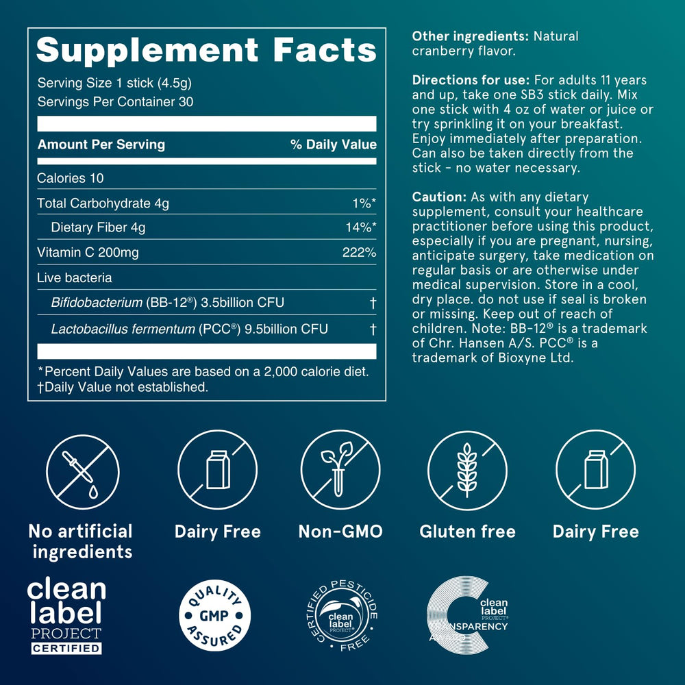 Puori Daily Probiotics QR code and batch transparency on label.