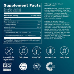 Puori Daily Probiotics QR code and batch transparency on label.