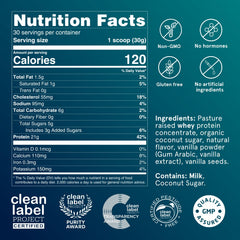 Puori PW1 pasteurized whey concentrate shown in the jar