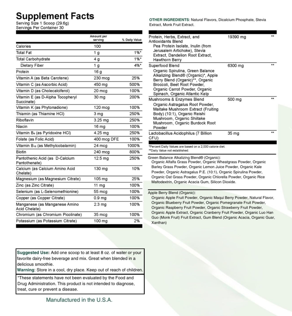 Pur Tesai TesaiGreens Ultra Blend mushroom adaptogen blend on shelf