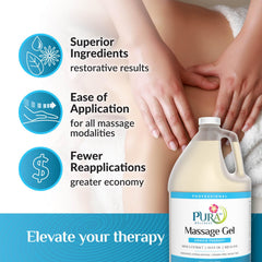 PURA 1st Arnica Therapy massage glide illustrating smooth application.