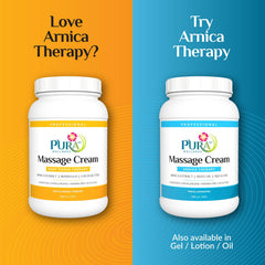 PURA 1st Deep Tissue Therapy arnica detail highlights natural ingredients.