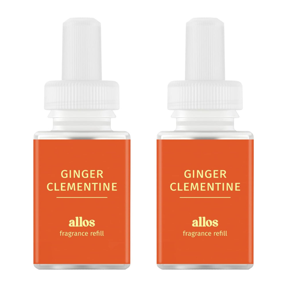 Pura Allos Ginger Clementine refill pack front view for energizing home fragrance.