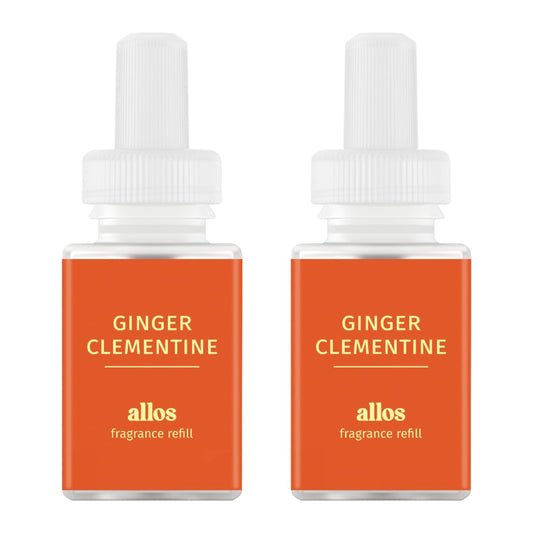 Pura Allos Ginger Clementine refill pack front view for energizing home fragrance.